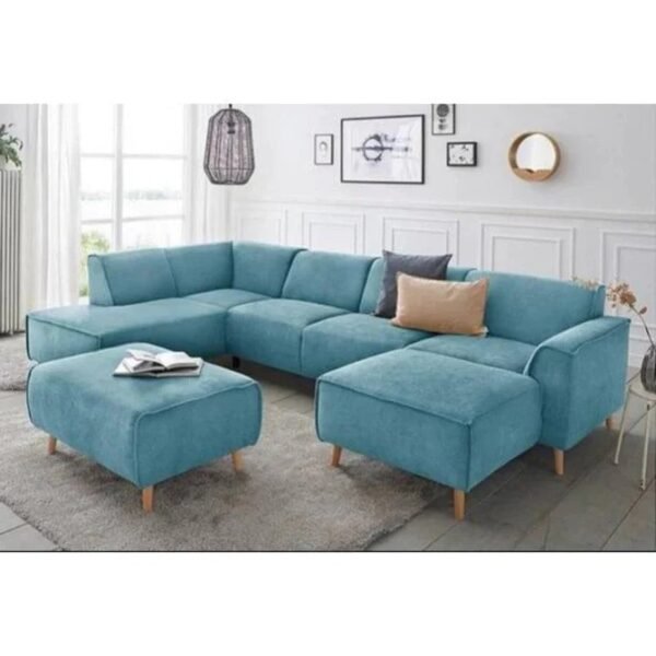 Corner Sofa, 300 cm, Sky Blue - WRL-1018