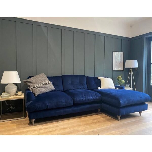 Corner Sofa, 260 cm, Navy - ENT-4791