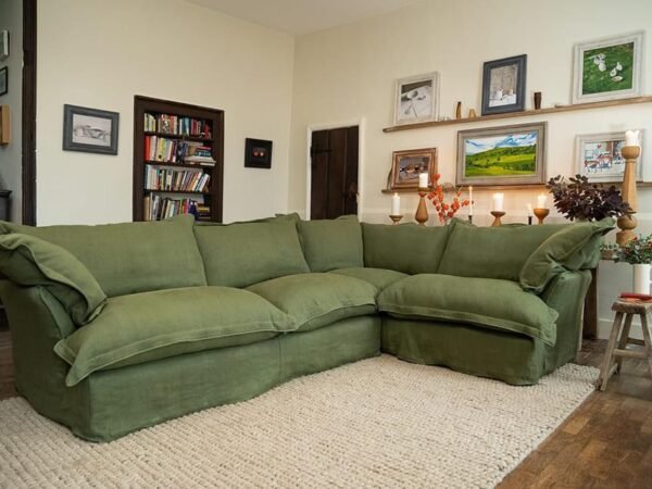 Corner Sofa, 280 cm, Green - ENT-4752