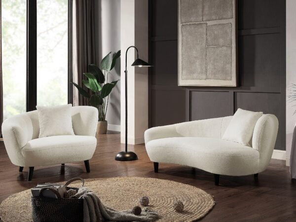 SOF-7411 | Two-Seater Sofa – Light Beige