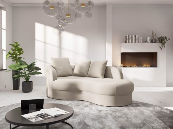 Curved Sofa – Light Beige | SOF-7410
