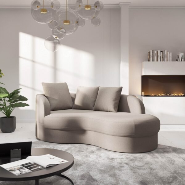 كنبه منحنية – بيج دافئ | SOF-7407