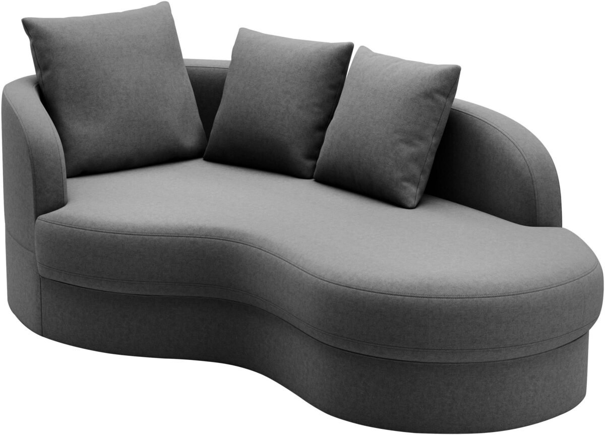 ⁦كنبه منحنية – رمادي | SOF-7408⁩ - الصورة ⁦3⁩