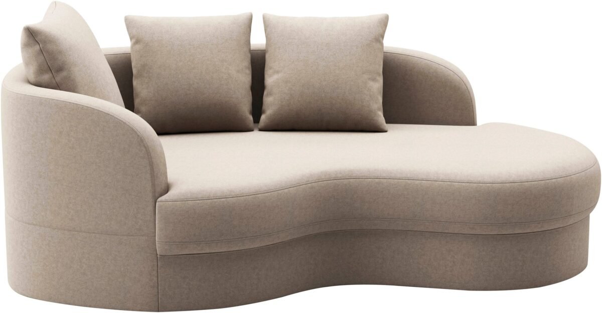 Curved Sofa – Warm Beige | SOF-7407 - Image 2