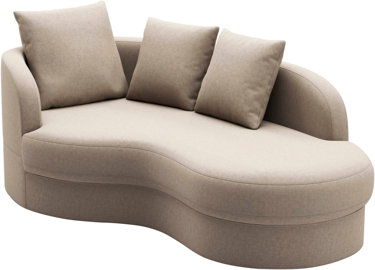 Curved Sofa – Warm Beige | SOF-7407 - Image 3
