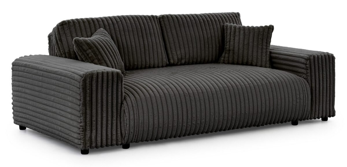 Product Name: Three-Seater Sofa – Black | SOF-7418 - Image 3