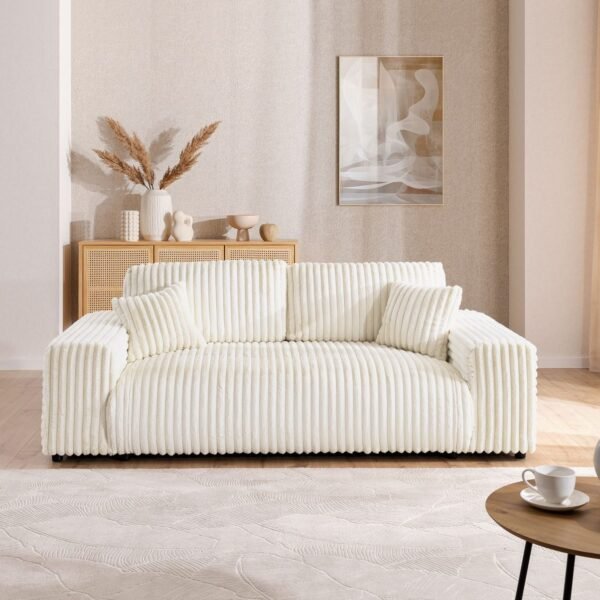 SOF-7417/ كنبة بثلاثة مقاعد – بيج فاتح