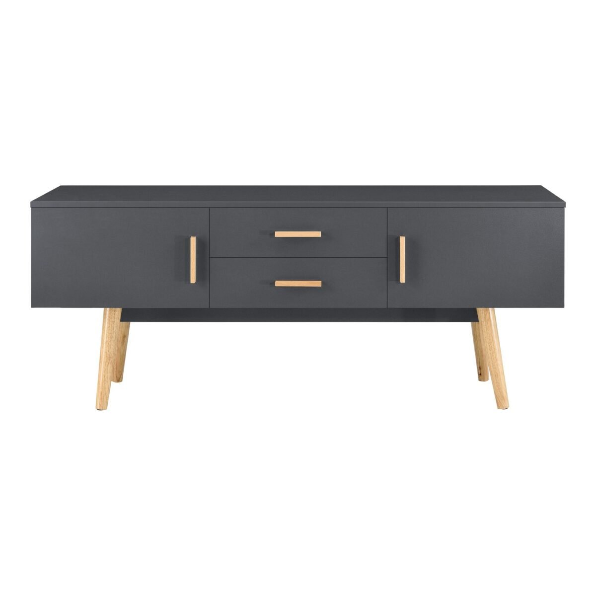 Modern TV Stand with Natural Beech Wood Accents | TVU-6772 - Image 2