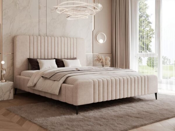 سرير "ريبد ستايل" المنجد – بيج  | BED-2992