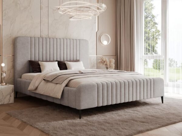 سرير "ريبد ستايل" المنجد – رمادي فاتح | BED-2993