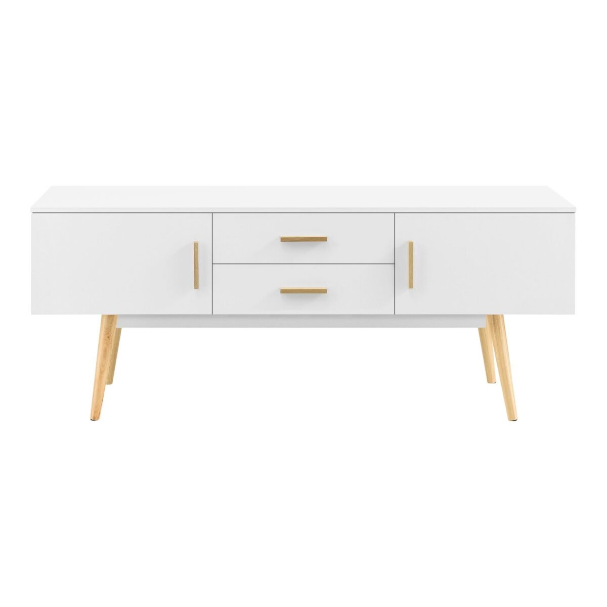 Modern TV Stand with Natural Beech Wood Accents | TVU-6772 - Image 3