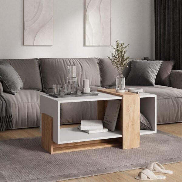 CFT-2928 Coffee Table – Harmony of White & Wood