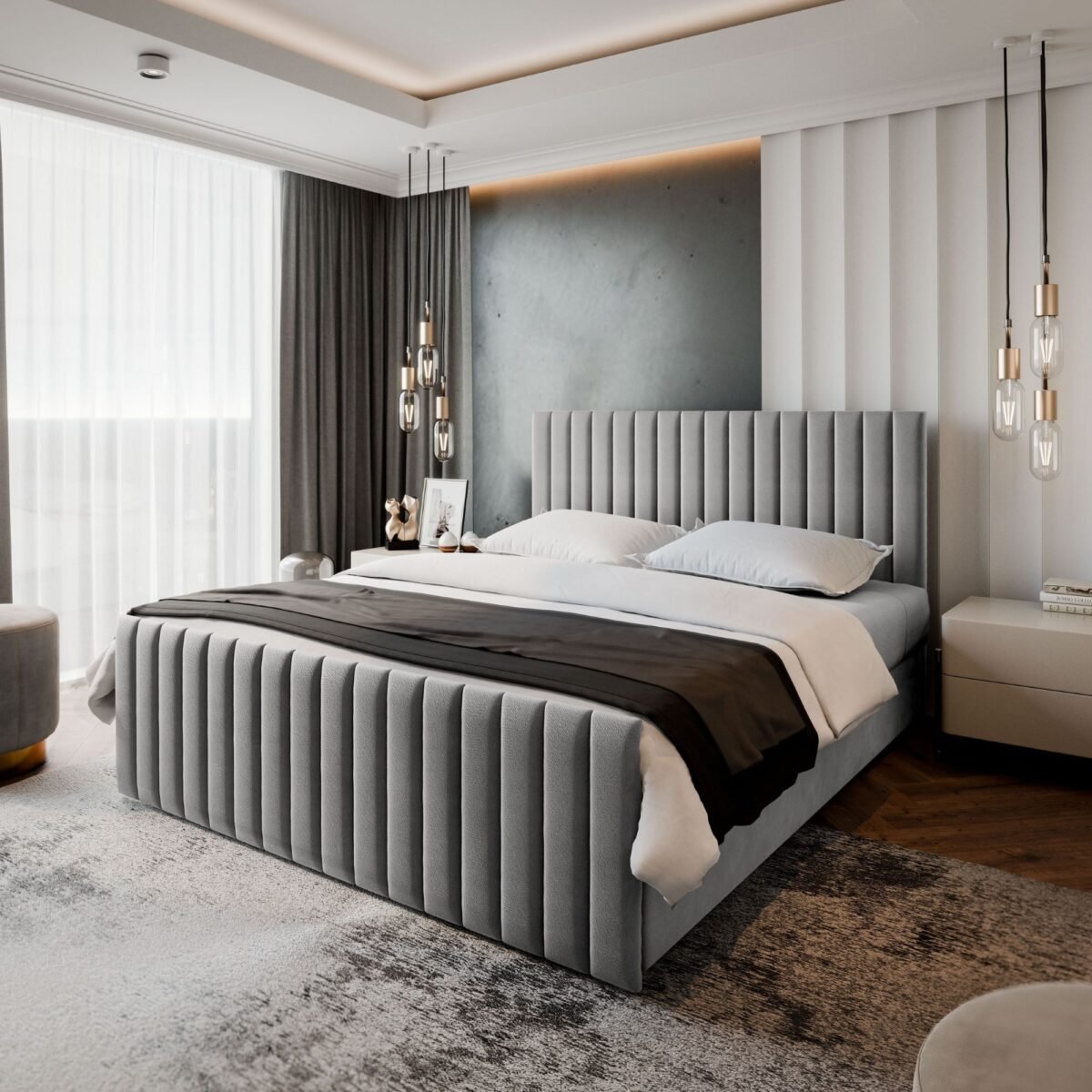 Bed – Sky Gray | BED-2982 - Image 1