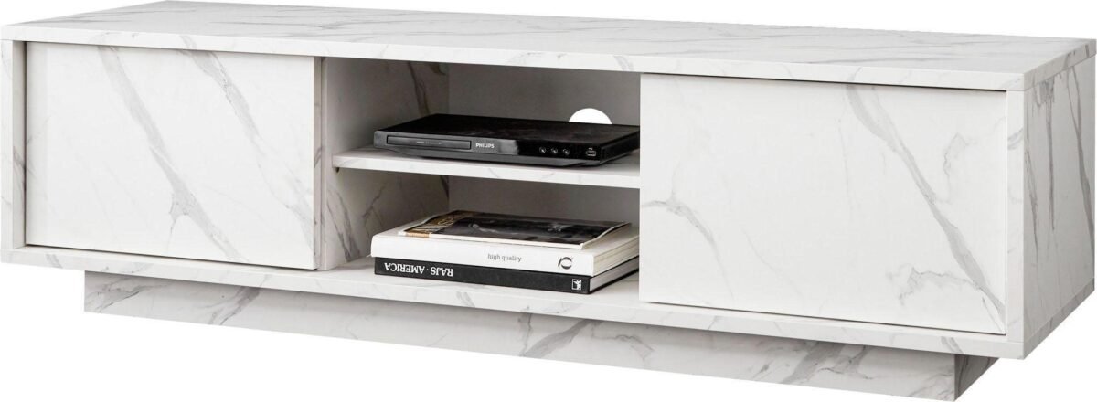 Marble-Effect TV Bench – Modern Low Profile | TVU-6750 - Image 2