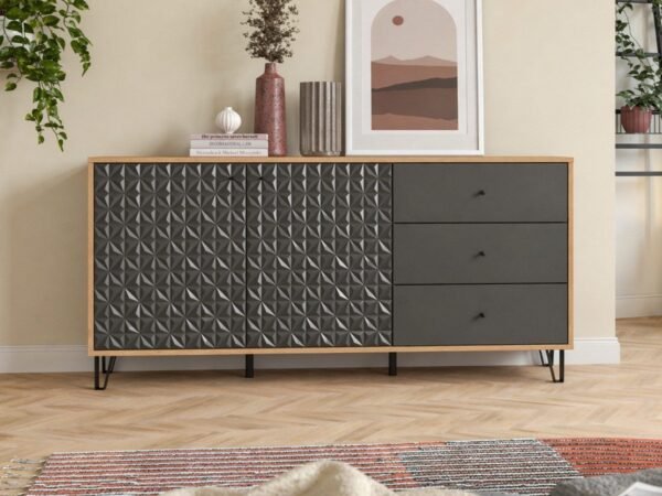 Sideboard BUF-7321 – Dark Grey & Wood