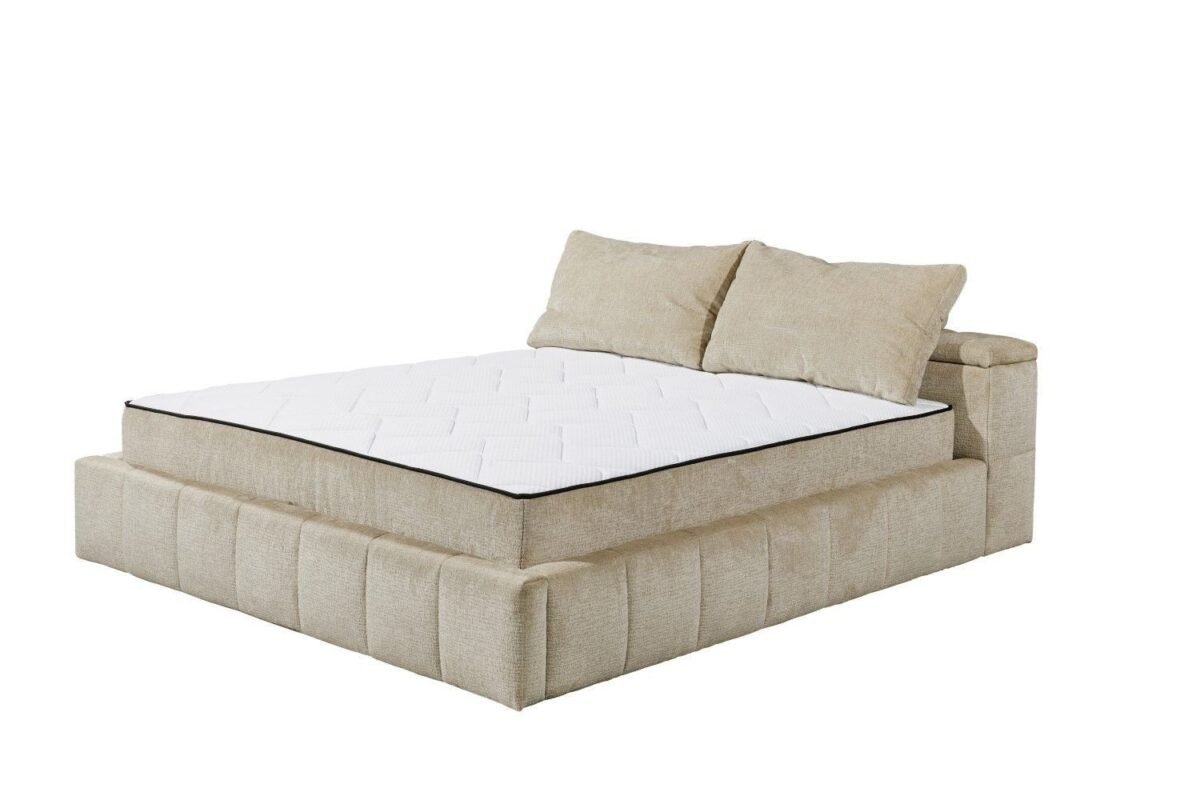 Storage Bed with Smart Compartments – Sandy Beige | BED-2984 - Image 2