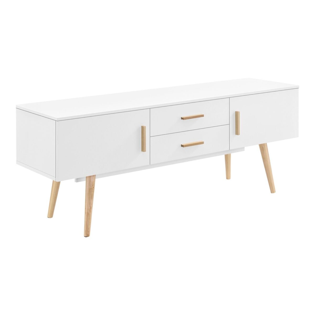 Modern TV Stand with Natural Beech Wood Accents | TVU-6772 - Image 2