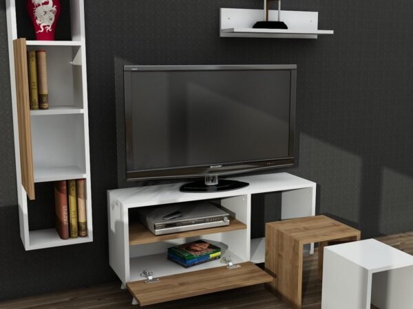 Smart Modern TV Unit with Integrated Coffee Tables & Wall Unit | TVU-6768