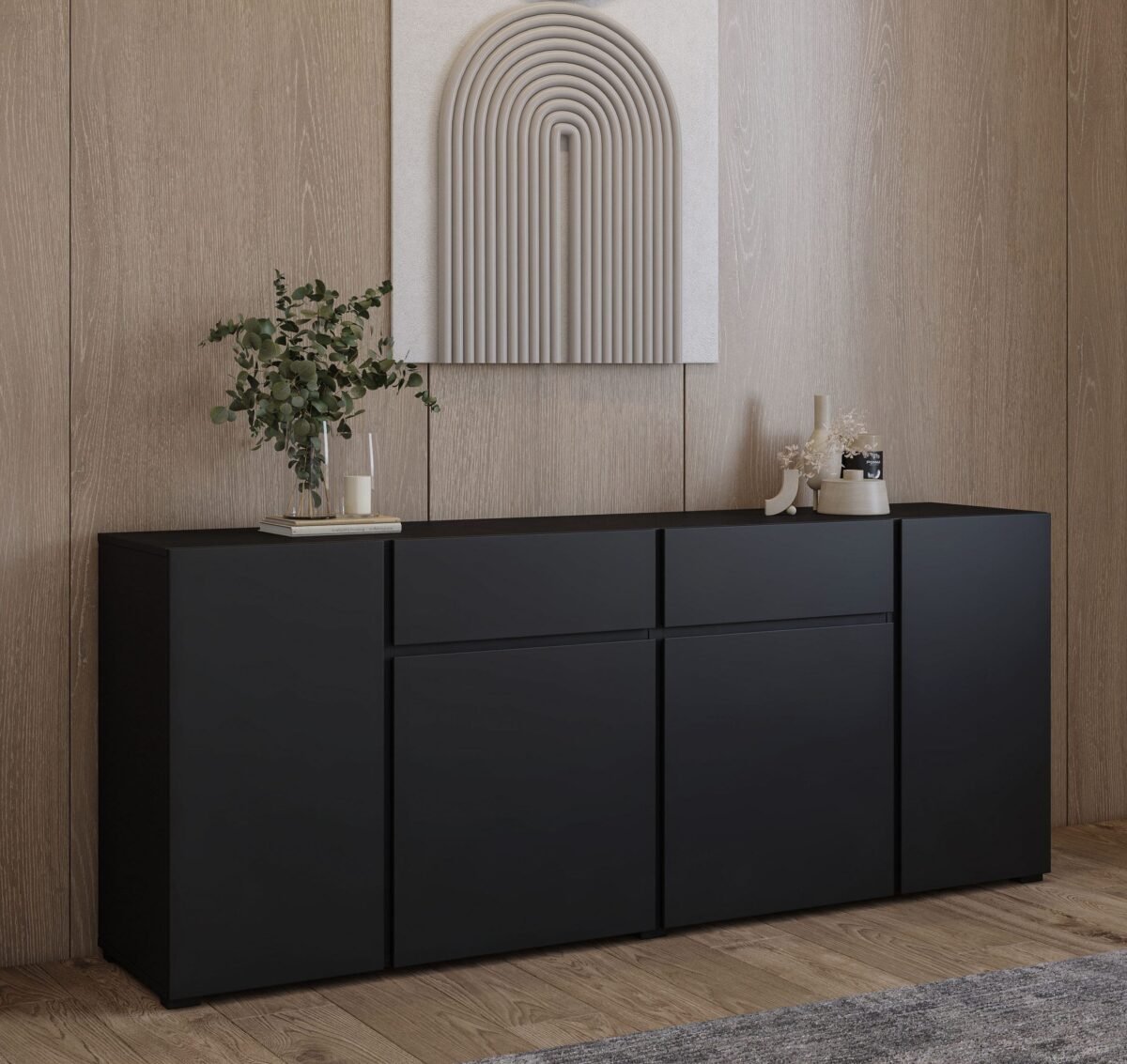 Naqaa Sideboard – BUF-7313 (Black) - Image 4