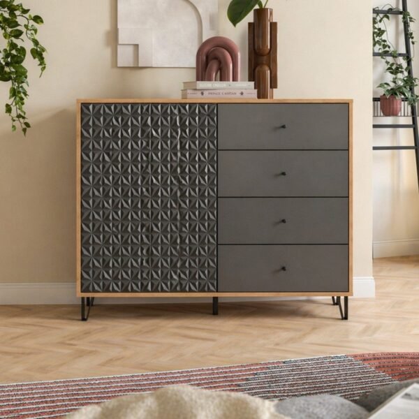 Sideboard BUF-7320 – Dark Grey & Wood