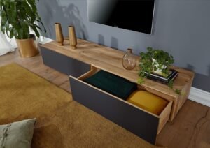 ⁦وحدة تلفزيون مودرن بتصميم خشبي دافئ – بساطة وأناقة | TVU-6765⁩ - الصورة ⁦3⁩