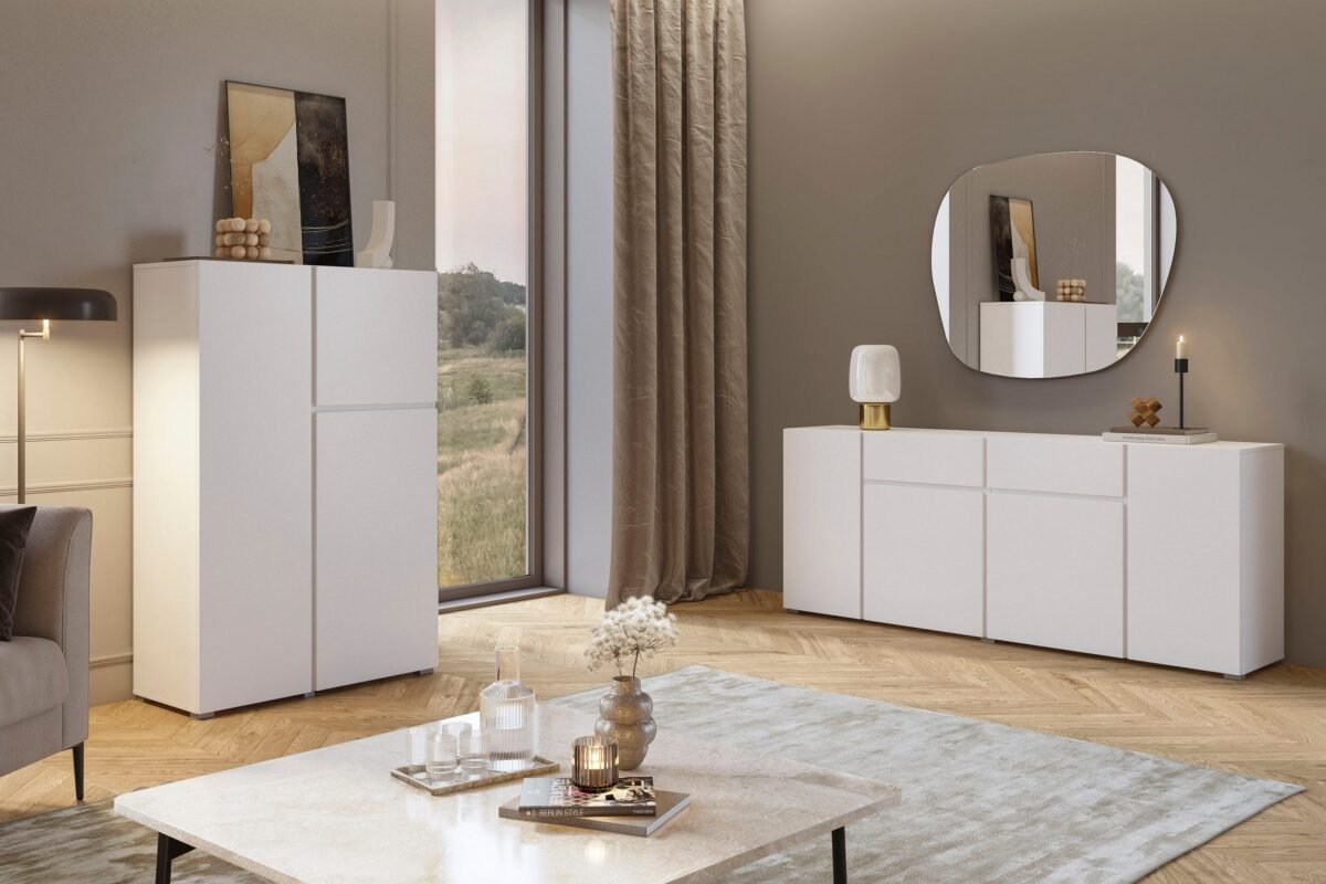 Naqaa Sideboard – BUF-7314 (White) - Image 4