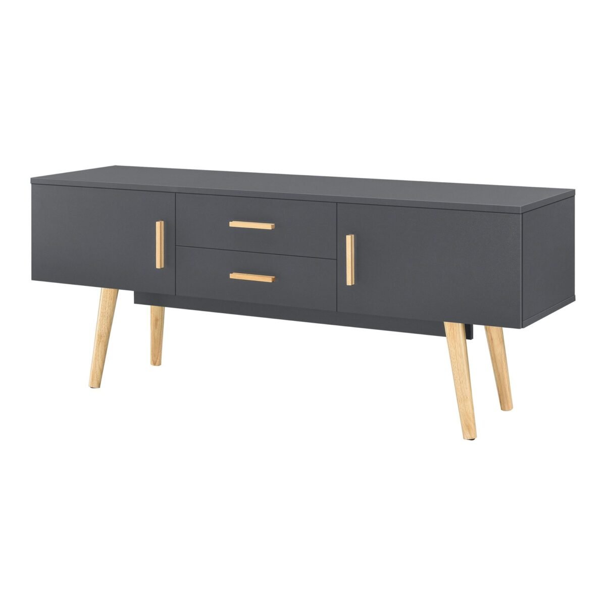 Modern TV Stand with Natural Beech Wood Accents | TVU-6772 - Image 3