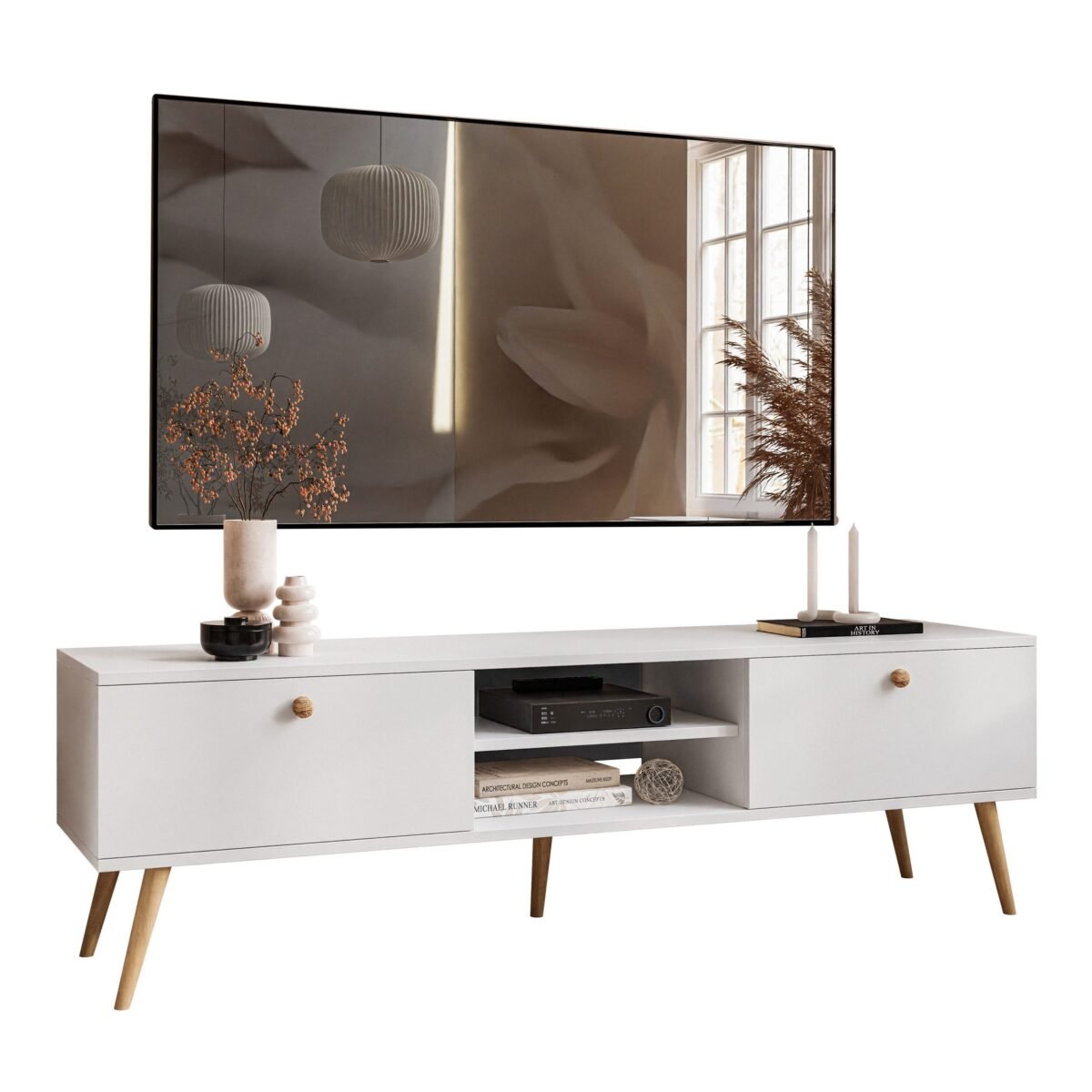 TVU-6776 | TV Unit - White - Image 2