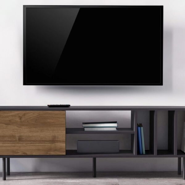 TVU-6785 | وحدة تلفزيون أسود وخشابي
