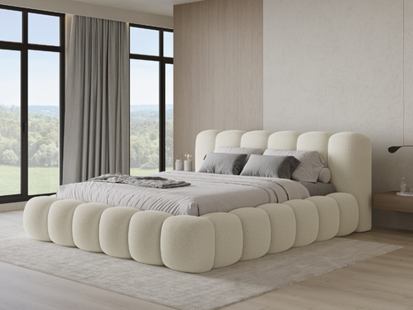 سرير بابلز – كريمي | BED-2980