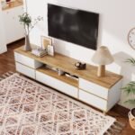⁦وحدة تلفزيون مودرن بتصميم هندسي متباين | TVU-6771⁩ - الصورة ⁦2⁩