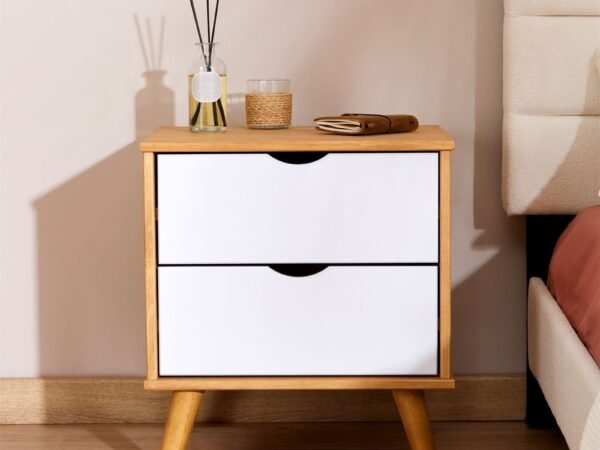 2 Drawer Nightstand – Wood
