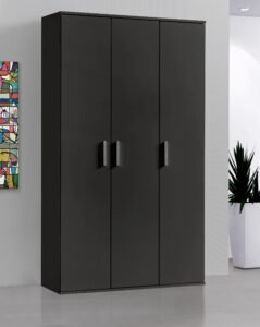 دولاب 200×150 سم أسود  بثلاثة أبواب