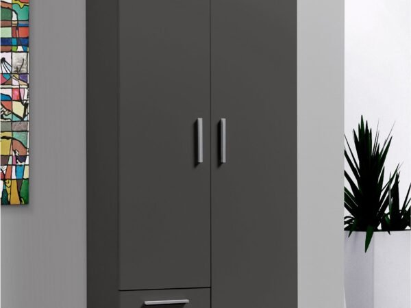 Dark Grey Wardrobe 200×100 cm