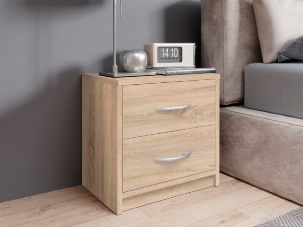 2 Drawer Nightstand – Wood