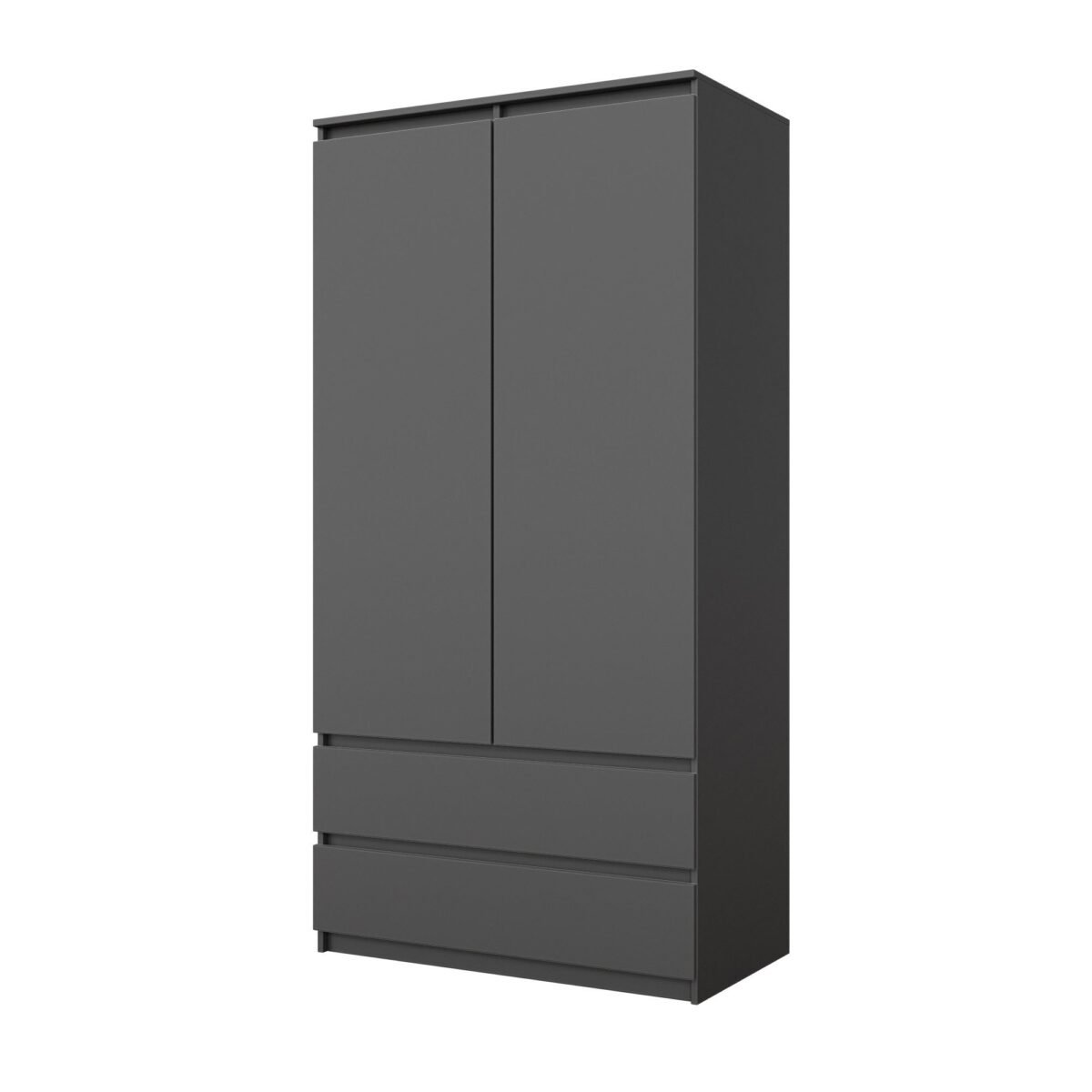 Wardrobe 200×100 cm – Dark Grey - Image 2