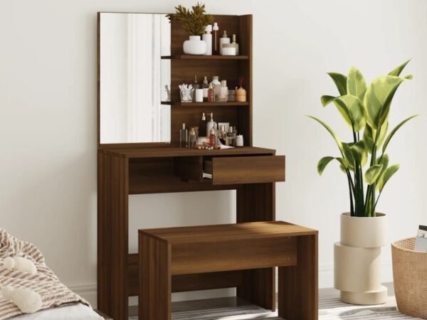 Dressing Table 150×90 cm – Dark Wood
