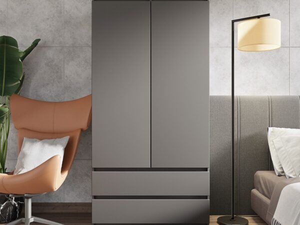 Wardrobe 200×100 cm – Dark Grey