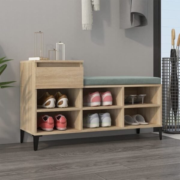 120×80 cm Beige Wood Shoe Cabinet