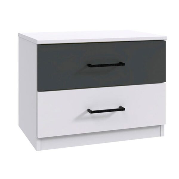 White & Black Nightstand