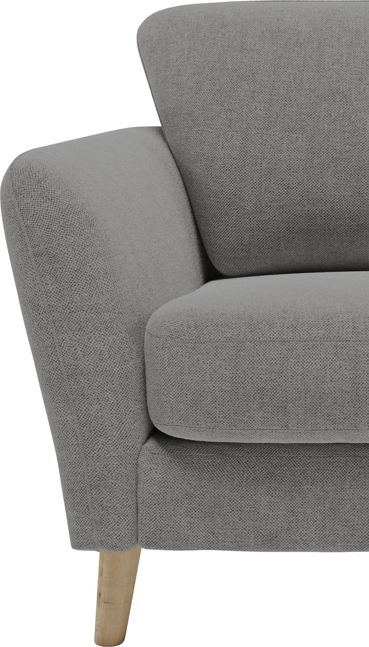103×90 cm Grey Linen Armchair - Image 3