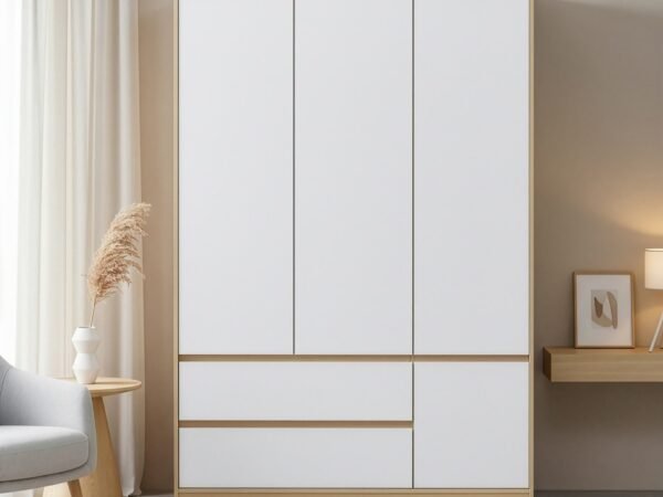 White Wardrobe 200×150 cm with