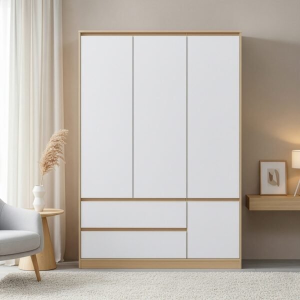 White Wardrobe 200×150 cm with