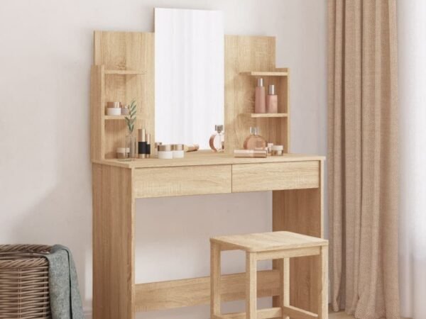 Dressing Table 150×120 cm – Beige Wood