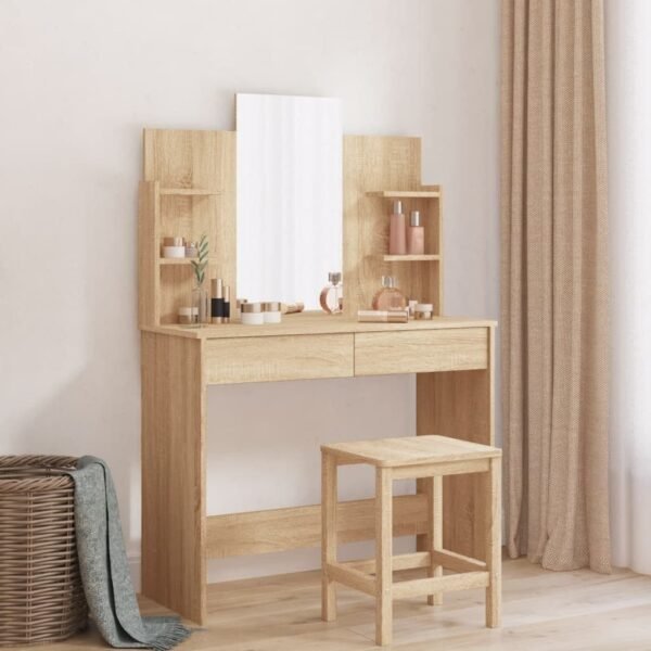 Dressing Table 150×120 cm – Beige Wood