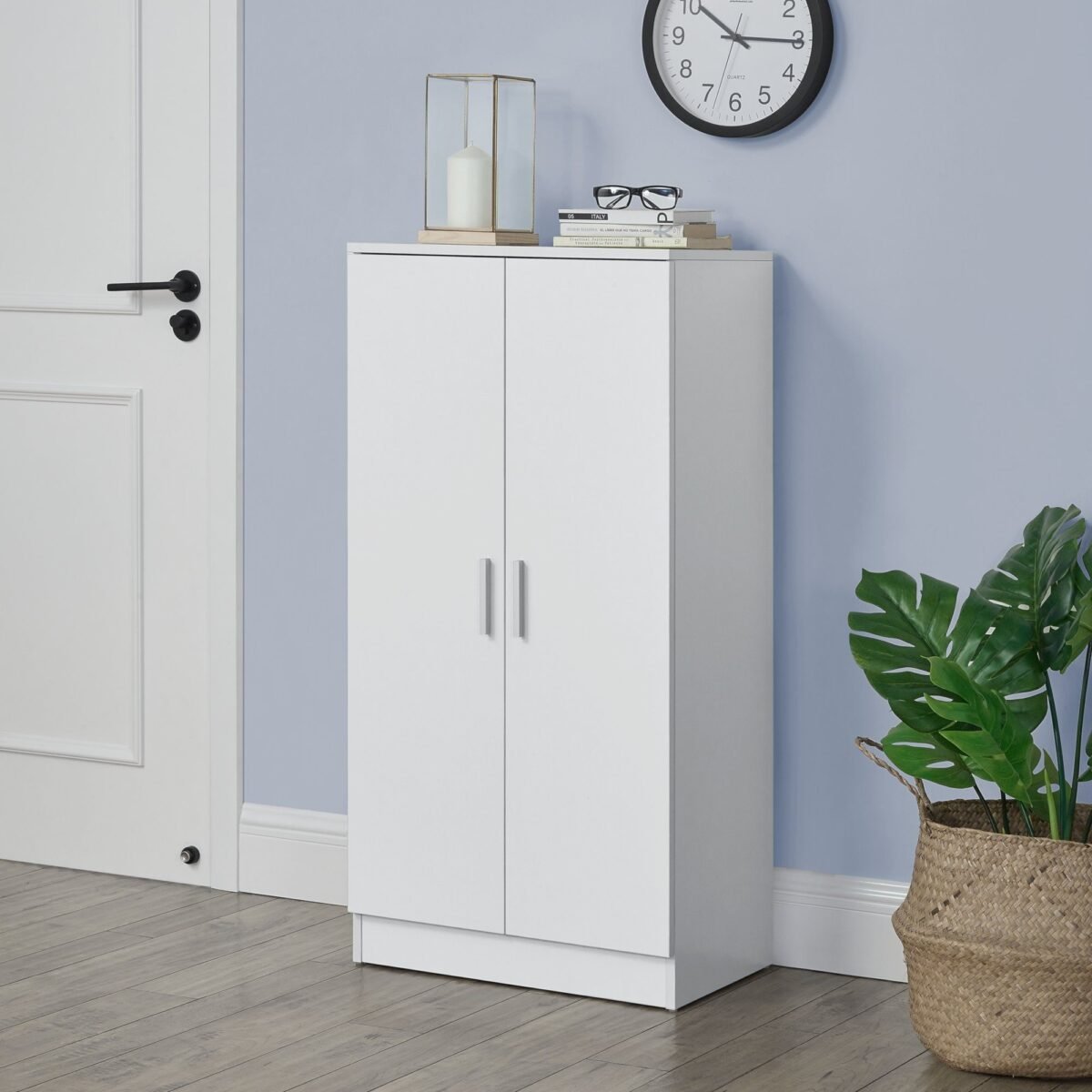 80×110 cm White Shoe Cabinet - Image 1