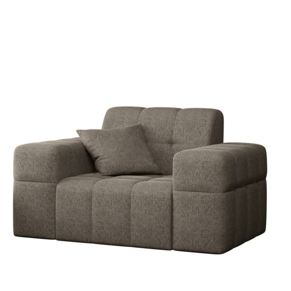 120×92 cm Dark Beige Linen Armchair