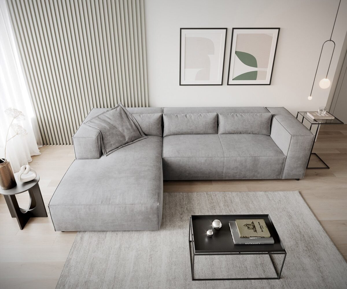 645141a8-af83-5abc-aab5-40959f1d41b1 260×174 cm Light Gray Kenda Water-Resistant Sectional Sofa - Image 1