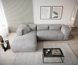 ركنة 260×174 سم كيندا رمادي فاتح مقاومة للماء