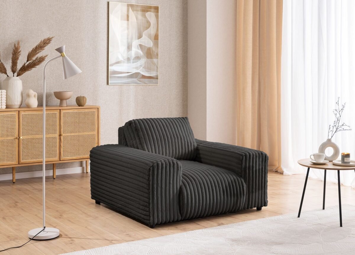 119×108 cm Dark Grey  Armchair - Image 1